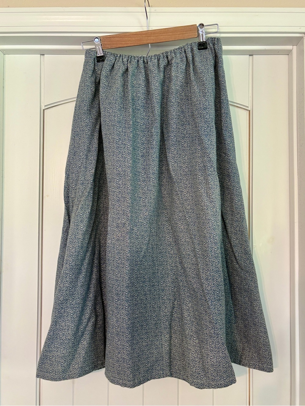 Handmade blue floral print skirt